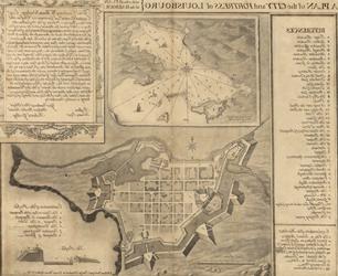 A Plan of the City and Fortress of Louisbourg: with a small Plan of the Harbour Map