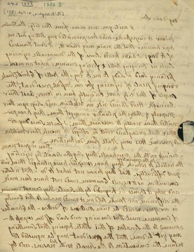 阿比盖尔·亚当斯给约翰·亚当斯的信，1801年2月21日 手稿