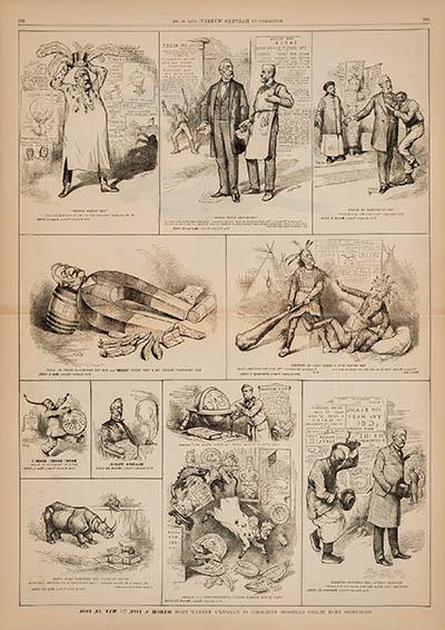 Selections from Blaine Cartoons Published in Harper’s Weekly from March 8, 1879, to May 13, 1882. Engraving